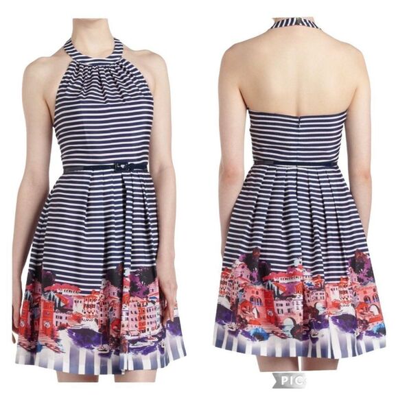 Muse Blue and Pink Halter Sundress - Picture 11 of 11